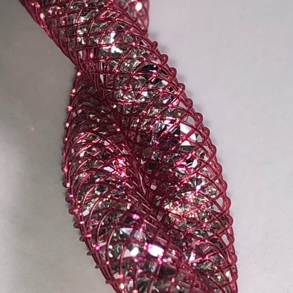 Amrita Red Mesh Crystal Necklace - Picture 3 of 4